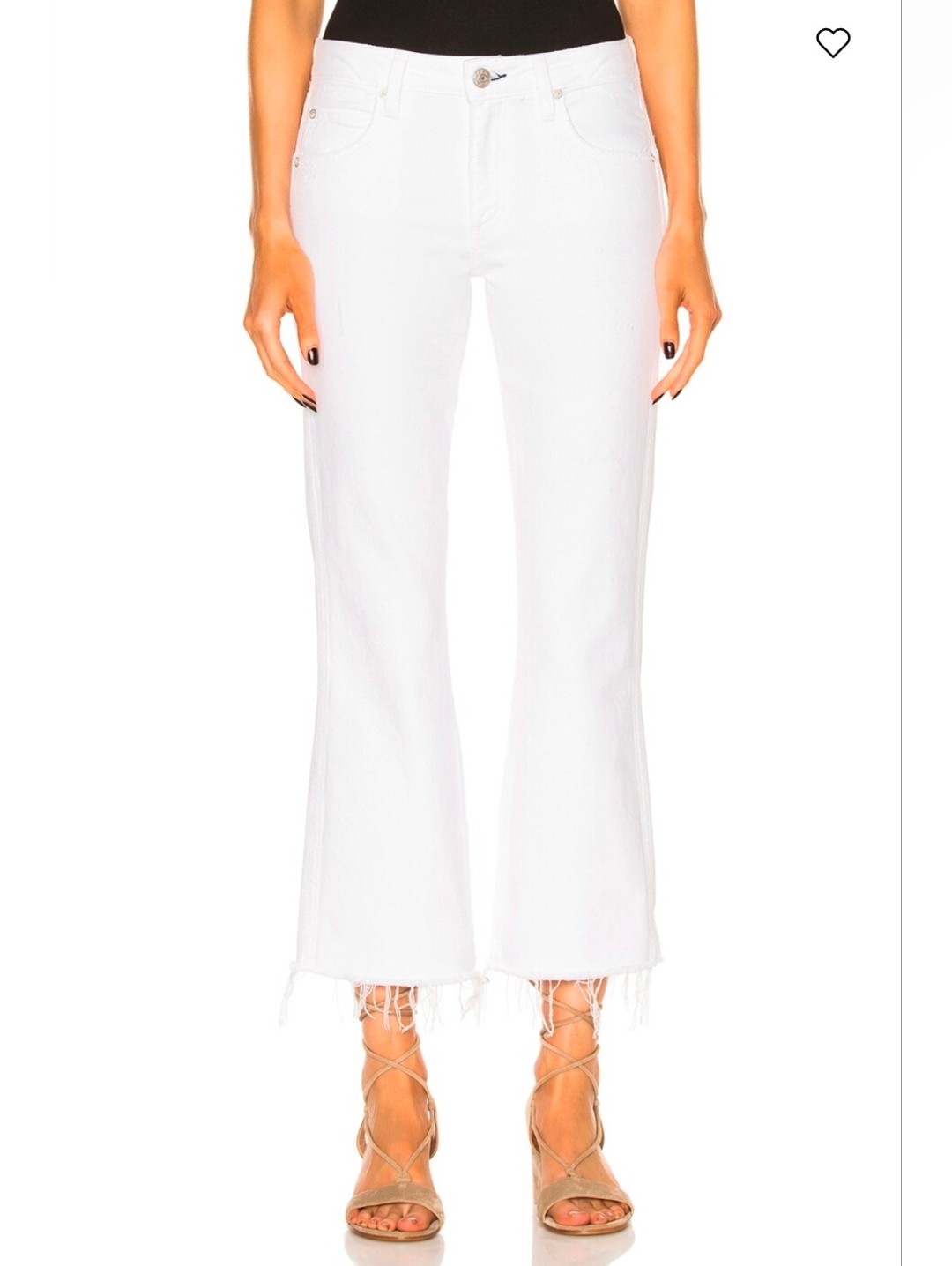 Amo Jane Kick Crop Jeans In Sea Salt White, 4 (27)